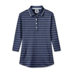 Footjoy Pique 1/2 Sleeve Pinstripe Polo - Womens