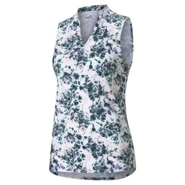 Puma Cloudspun Floral Tie Dye Sleeveless Polo - Womens - Image 2