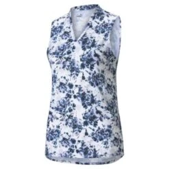 Puma Cloudspun Floral Tie Dye Sleeveless Polo - Womens